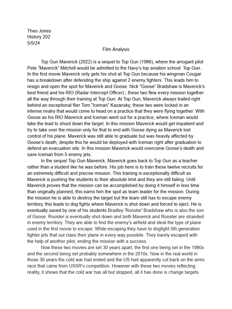 Film Analysis | PDF | Aviation | Warfare