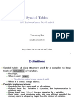 Symbol Tables: ASU Textbook Chapter 7.6, 6.5 and 6.3