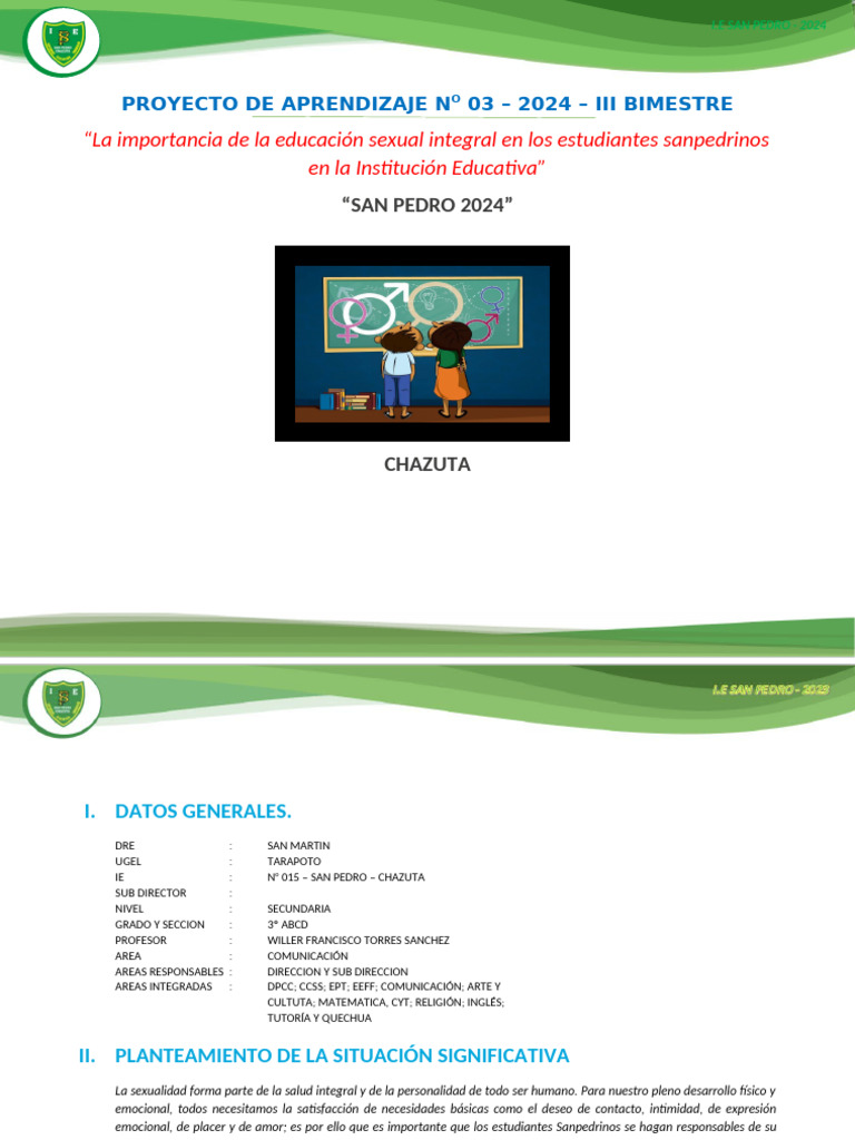 Proyecto 03 Tercer Grado CT 2024 | PDF | Comunicación | Aprendizaje