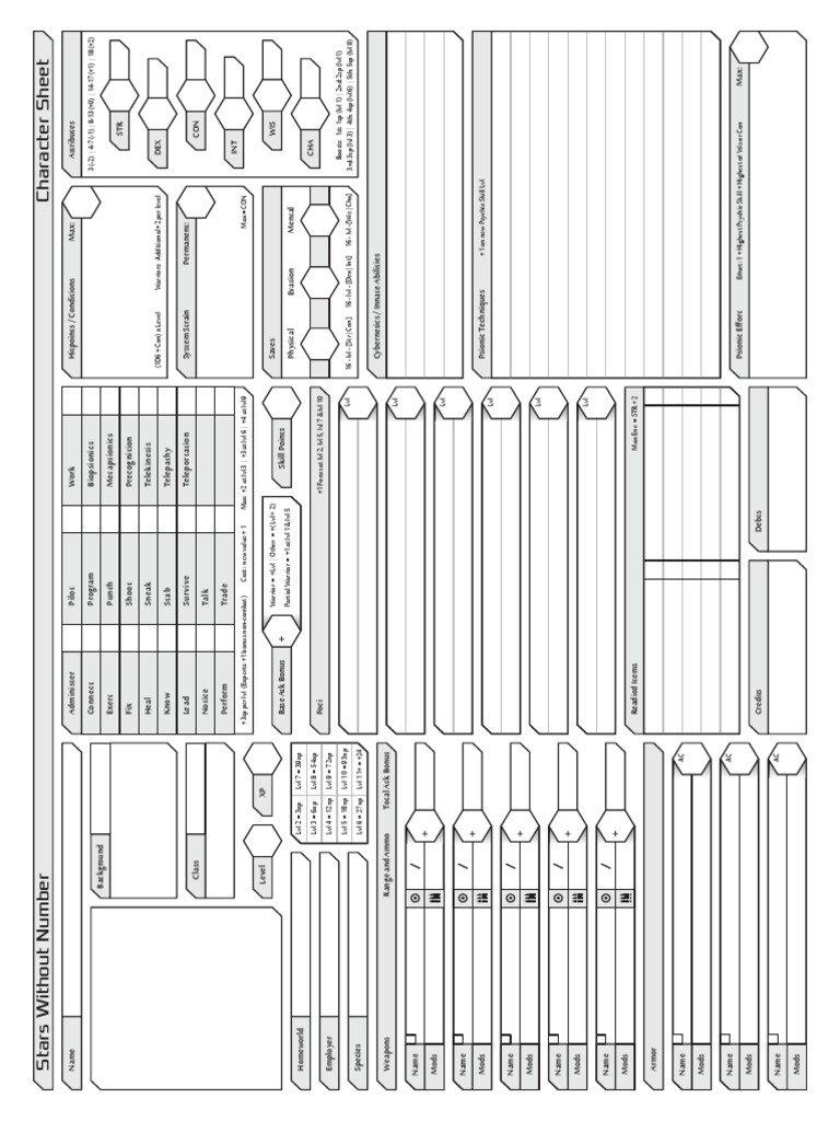 Comprehensive Character Sheet Guide | PDF
