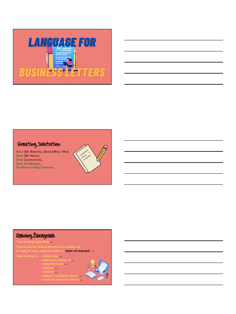 Business Letter Writing Guide | PDF | Law
