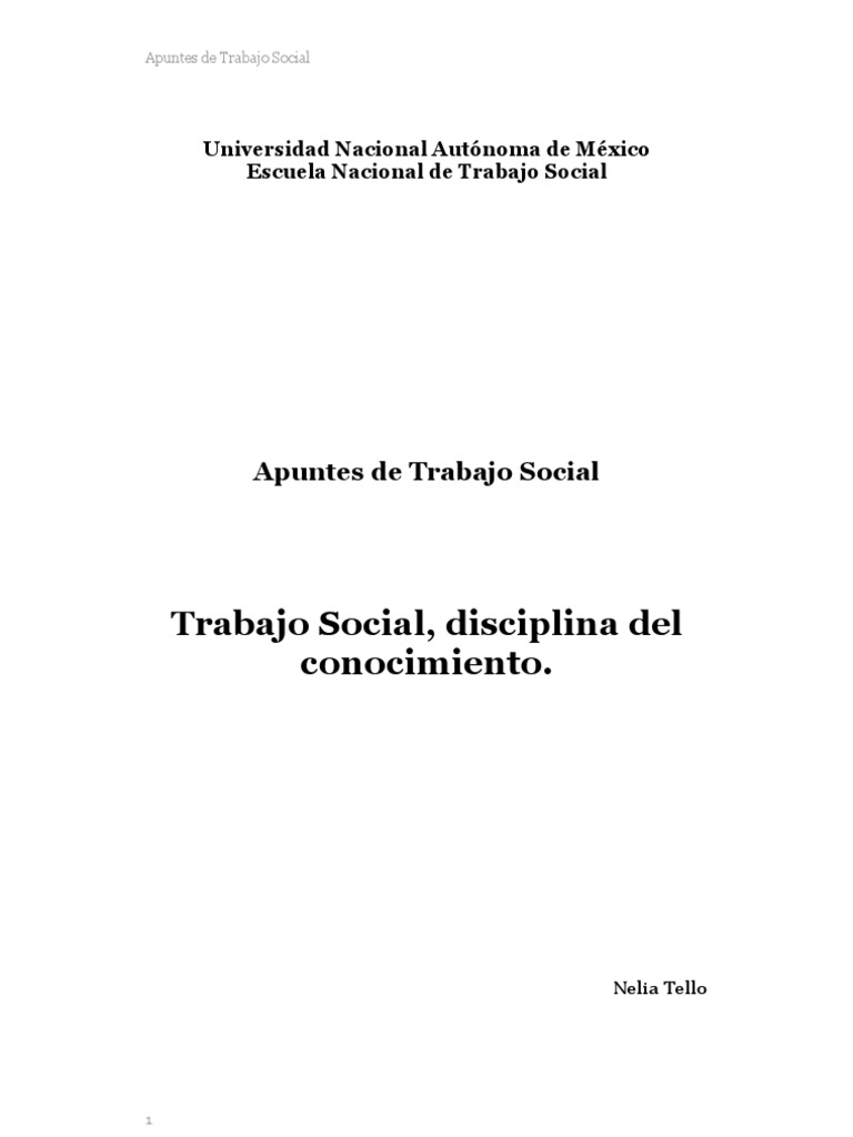 Apuntes Sobre Intervencion Social Nelia Tello 1 PDF Trabajo Social 
