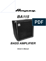 Bass Amplifier: Owner's Manual