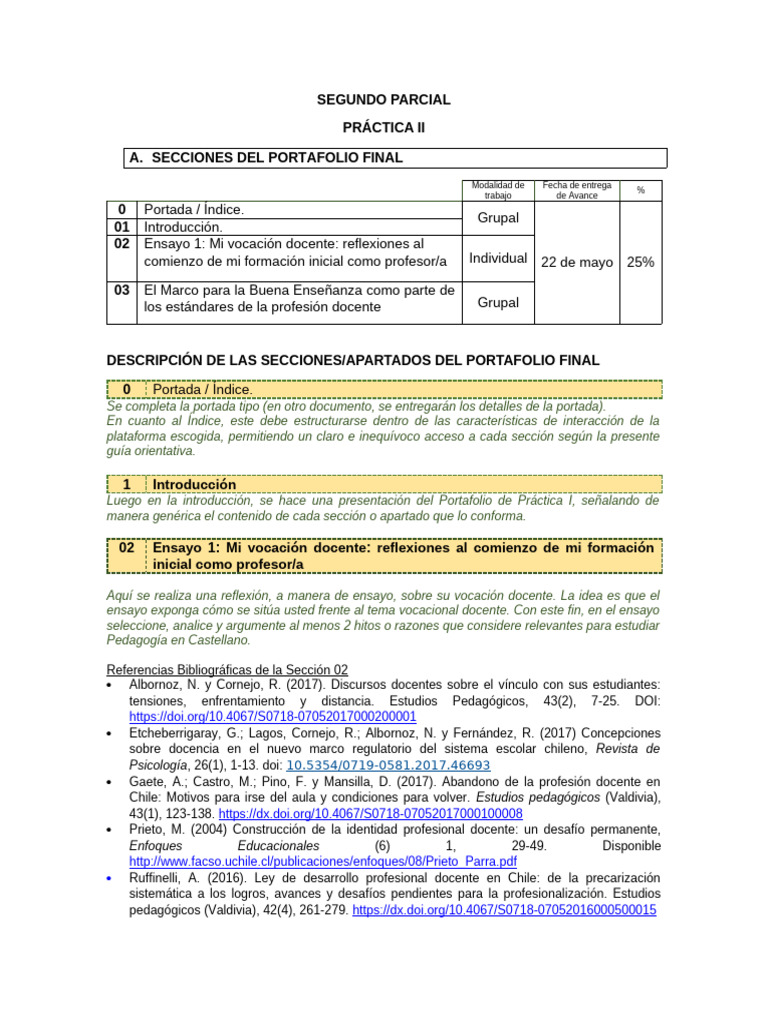 Estructura del Portafolio Docente | PDF | Maestros | Ensayos