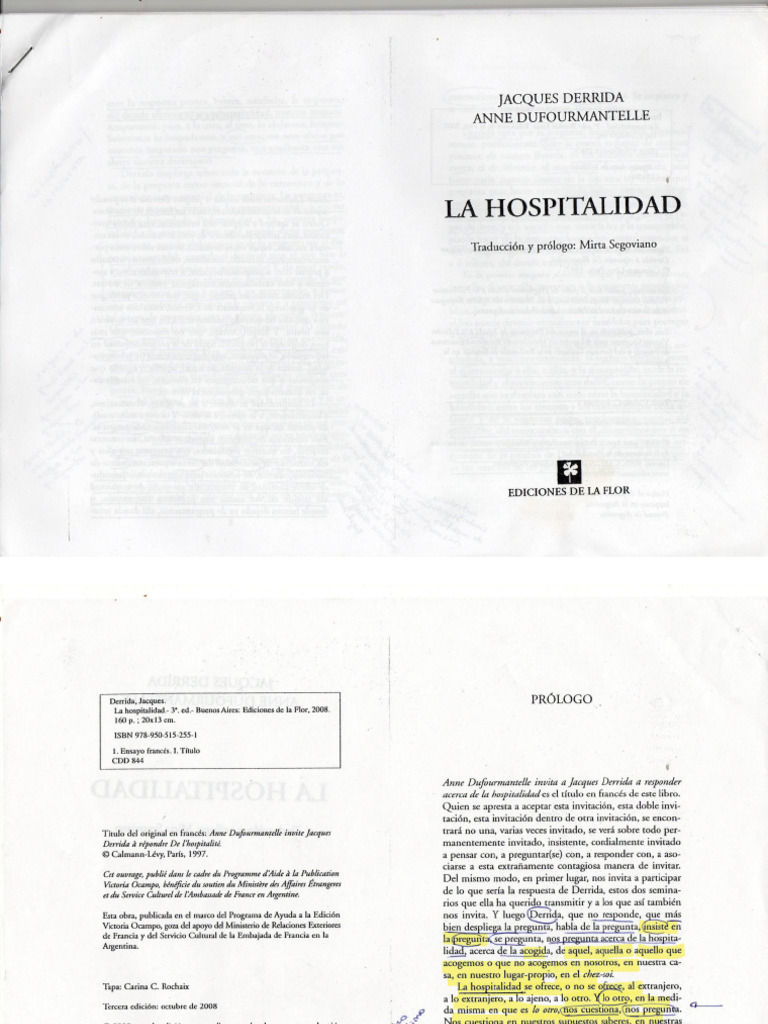 Ética de la Hospitalidad y el Extranjero | PDF