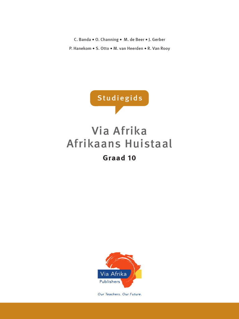 AFr HT G10 Studyguide | PDF