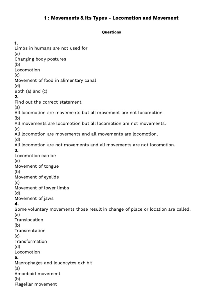 Types of Movements and Muscles | PDF | Muscle Contraction | Muscle