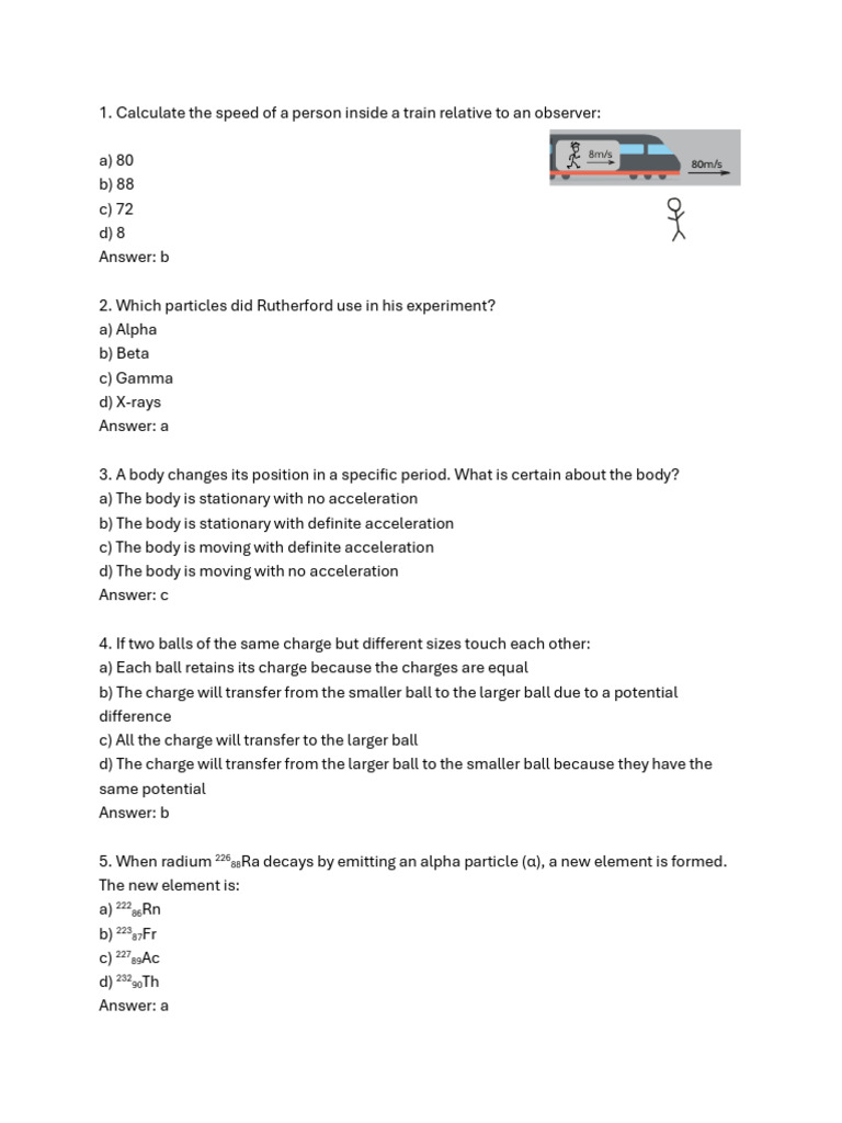 Yellow PHYS - Extra Questions | PDF | Force | Waves