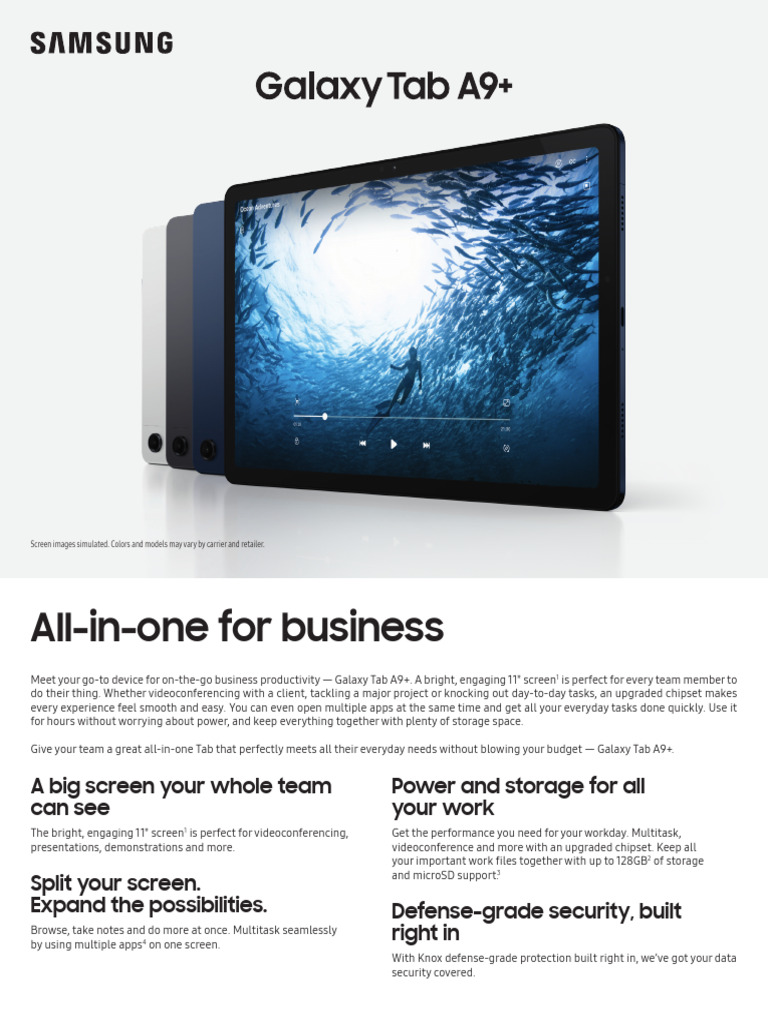 NCM449612 Tab A9 B2B Spec Sheet r2Lc | PDF | Tablet Computer | Personal ...