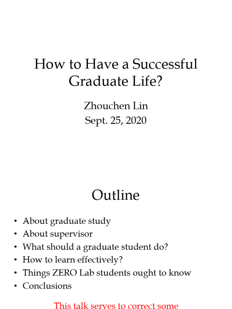 Mastering Graduate Life Success Tips | PDF | Doctor Of Philosophy ...