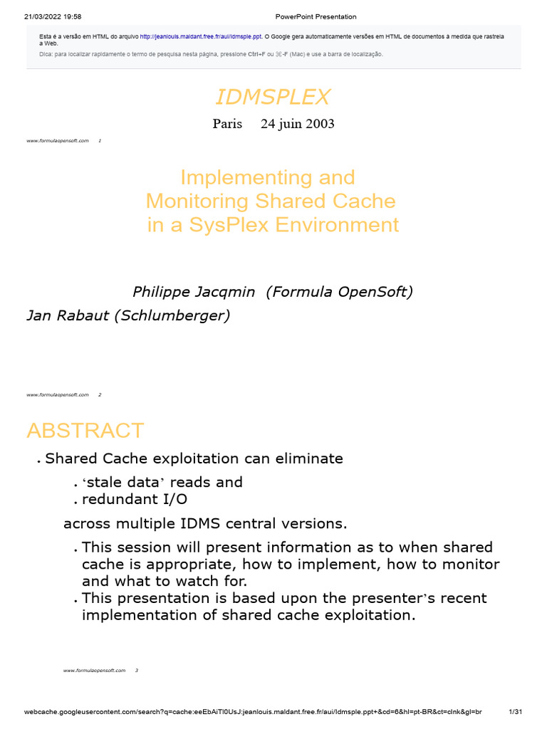 PowerPoint Presentation SHARED CACHE | PDF | Cache (Computing) | Computing