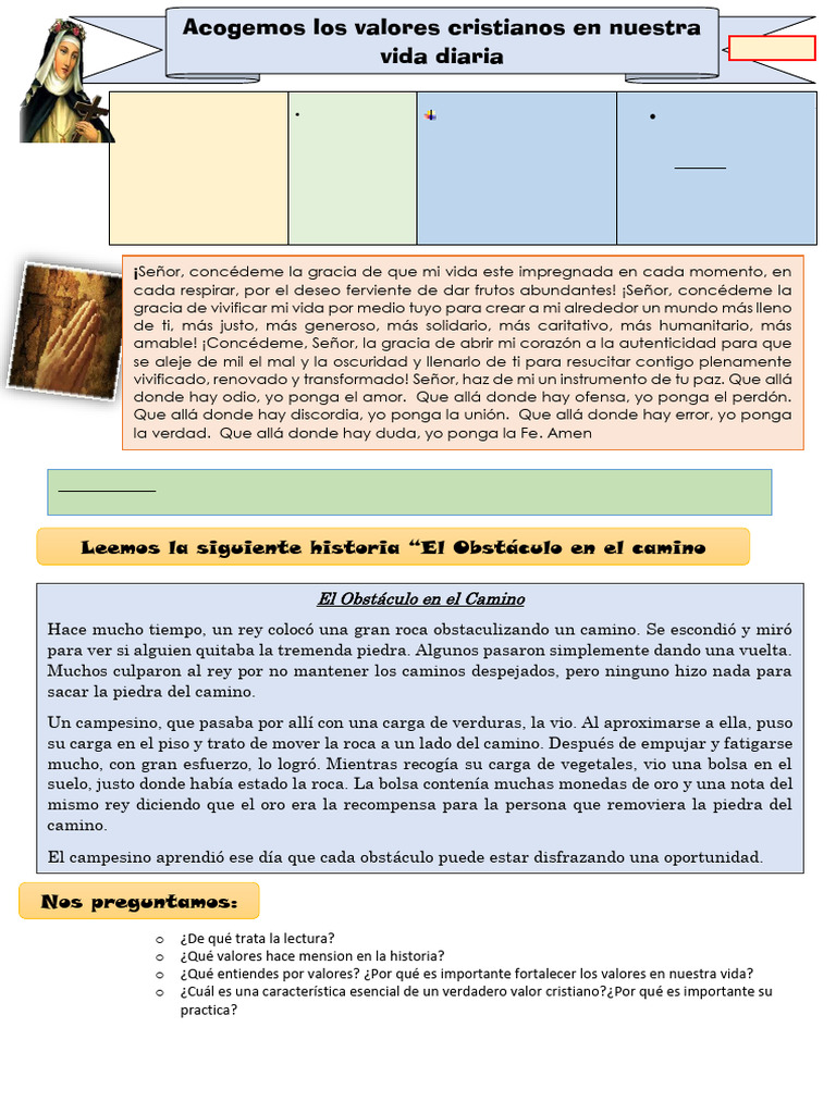 Valores Cristianos en la Vida Diaria | PDF | Amor | Creencia religiosa ...