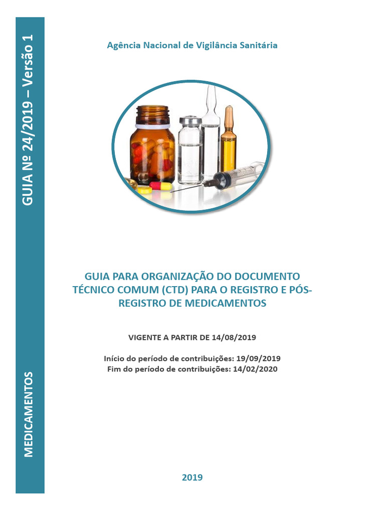 Guia CTD para Registro de Medicamentos | PDF | Farmacêutico | Informação