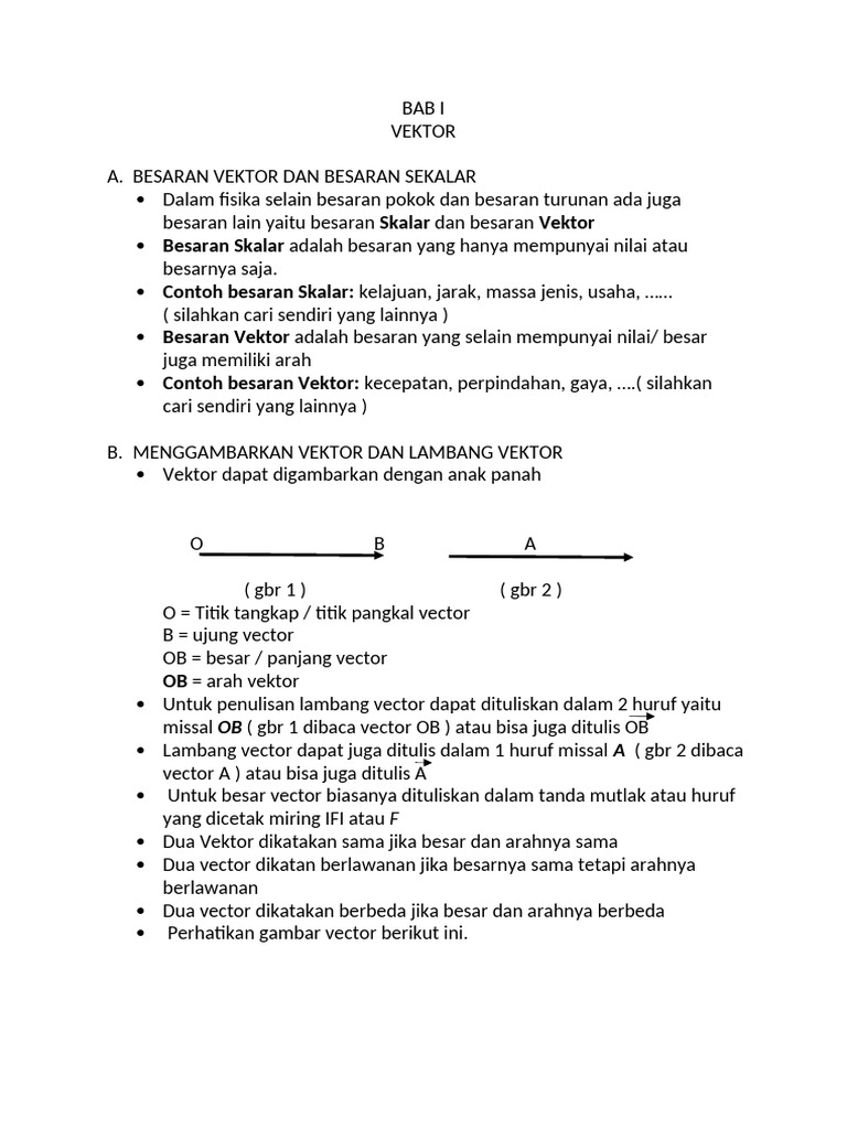 Besaran Skalar dan Vektor dalam Fisika | PDF