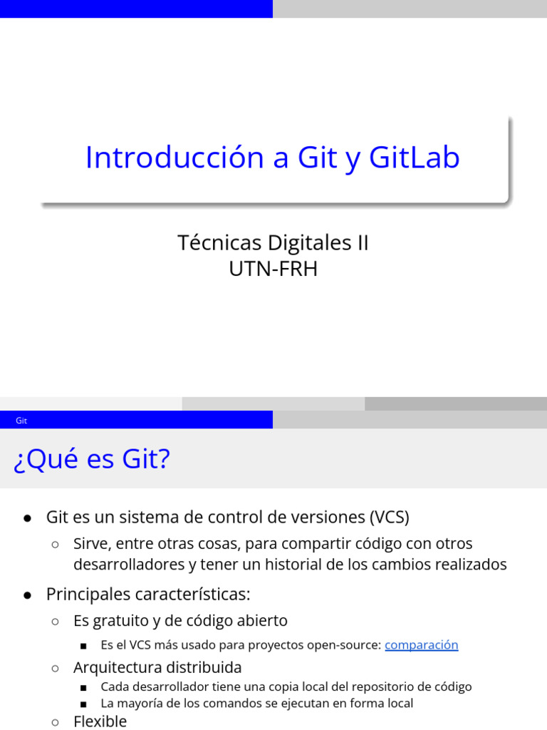 Introducción A Git y GitLab | PDF | Control de versiones | Informática