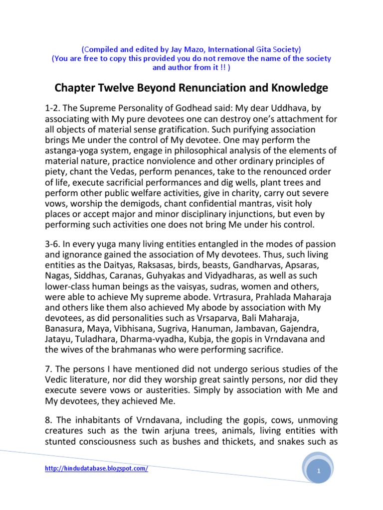 Devotion Beyond Knowledge | PDF | Bhagavad Gita | Krishna
