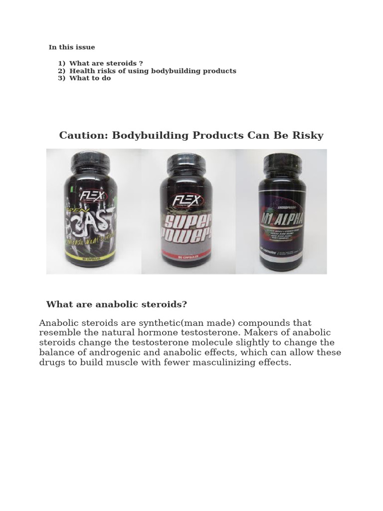 Risks of Anabolic Steroids in Bodybuilding | PDF | Testosterone | Food ...