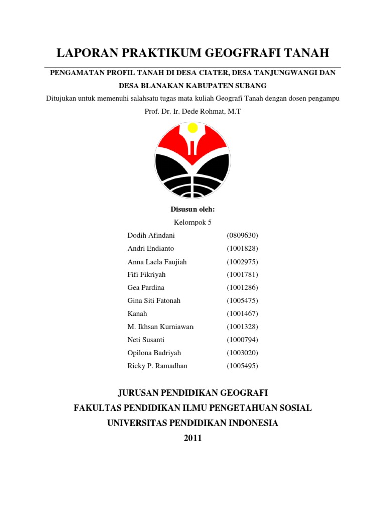 Laporan Geografi Tanah