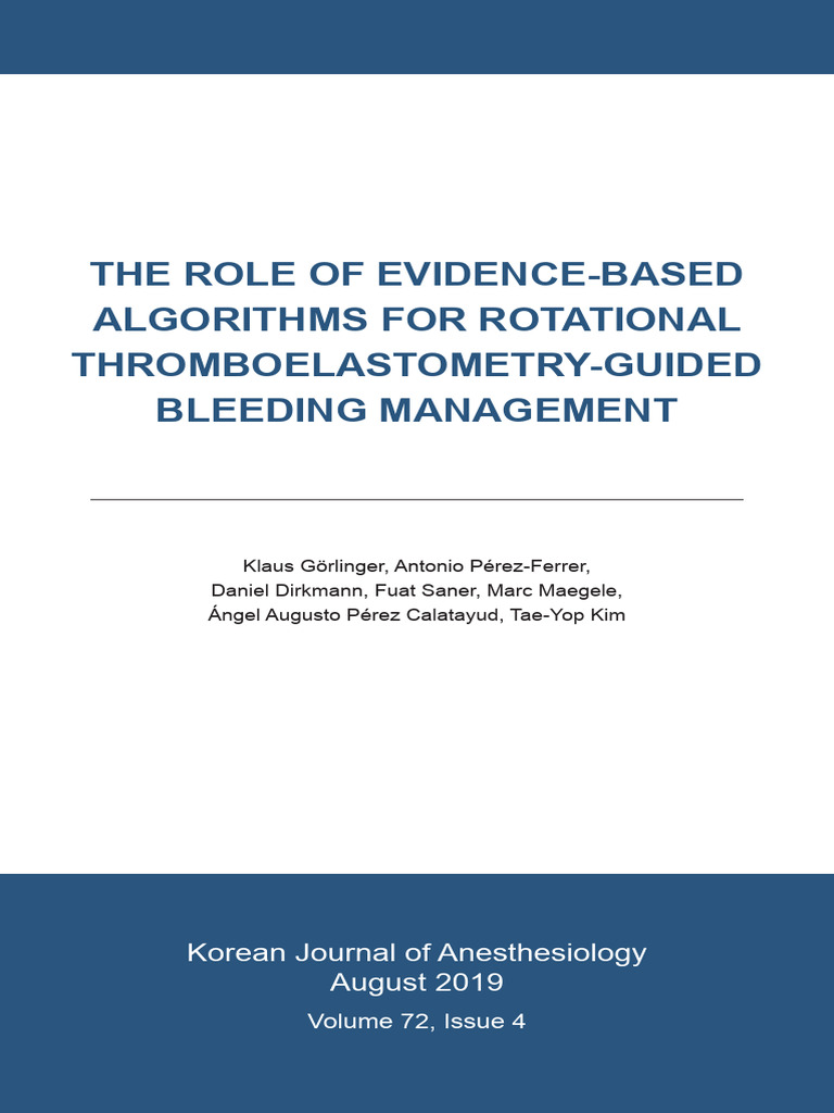 ROTEM-Pocket-Booklet-KJA-8.7-2 FINAL | PDF | Coagulation | Bleeding