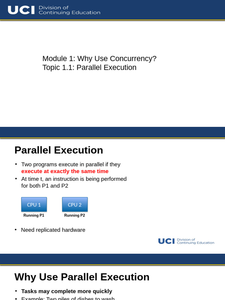 Module 1 why use concurrency topic 1 1 parallel execution pdf