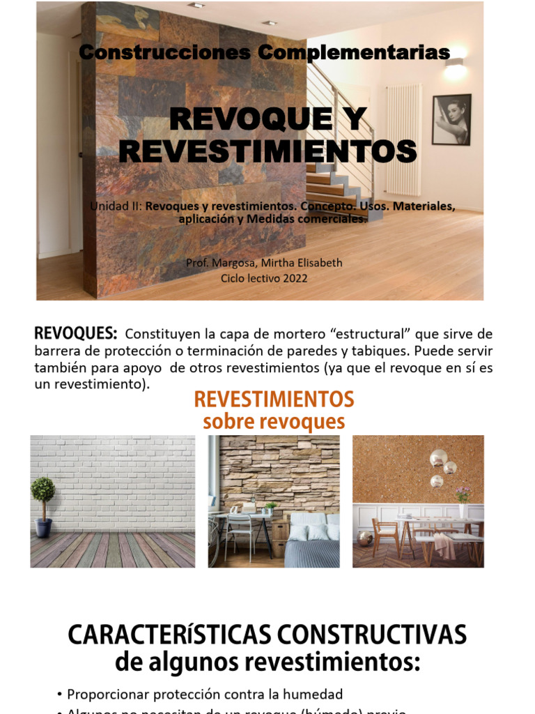 Revoques y Revestimientos: Guía Completa | PDF