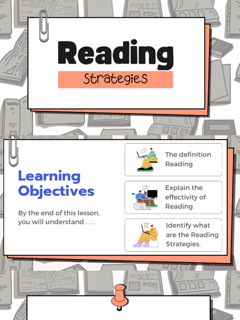 Reading Comprehension Strategies Education Presentation in Orange Cream ...