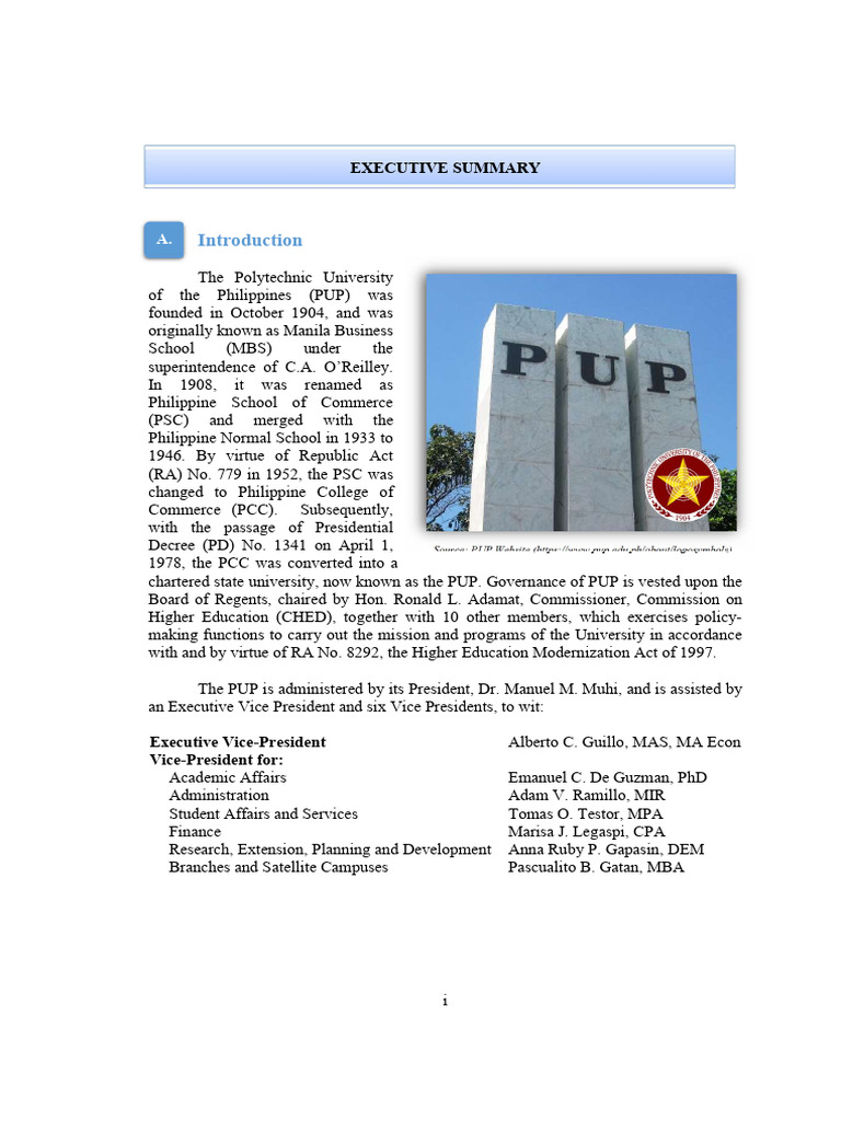 PUP Overview and Campus Highlights | PDF | Audit | Business