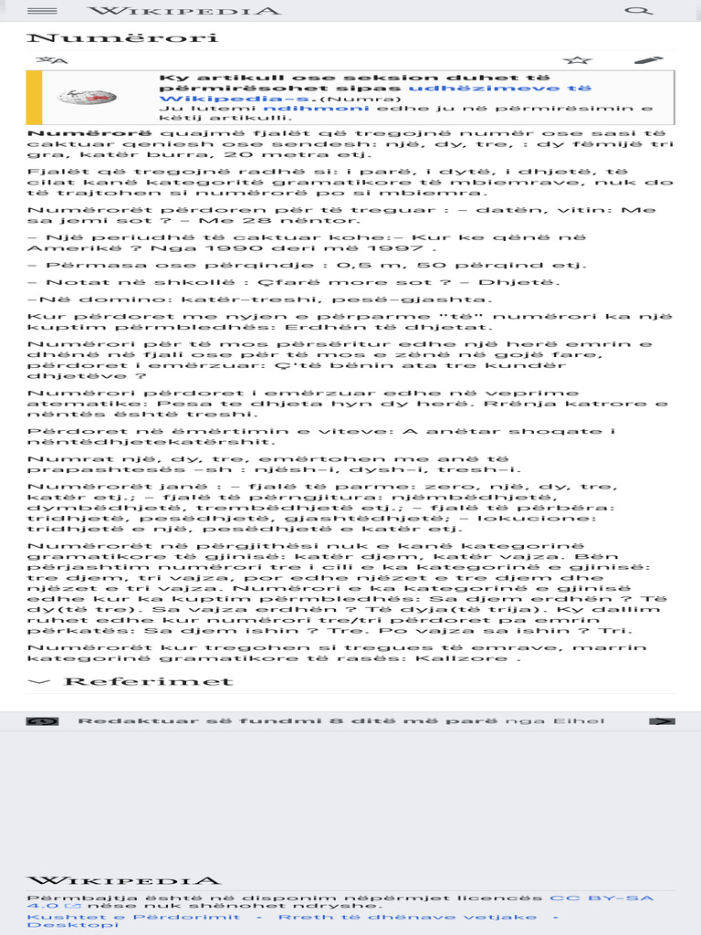Numërori - Wikipedia | PDF