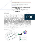 Network Coding Based Privacy Preservation Against Traffic Analysis in Multi-Hop Wireless Networks Abstract by Coreieeeproje