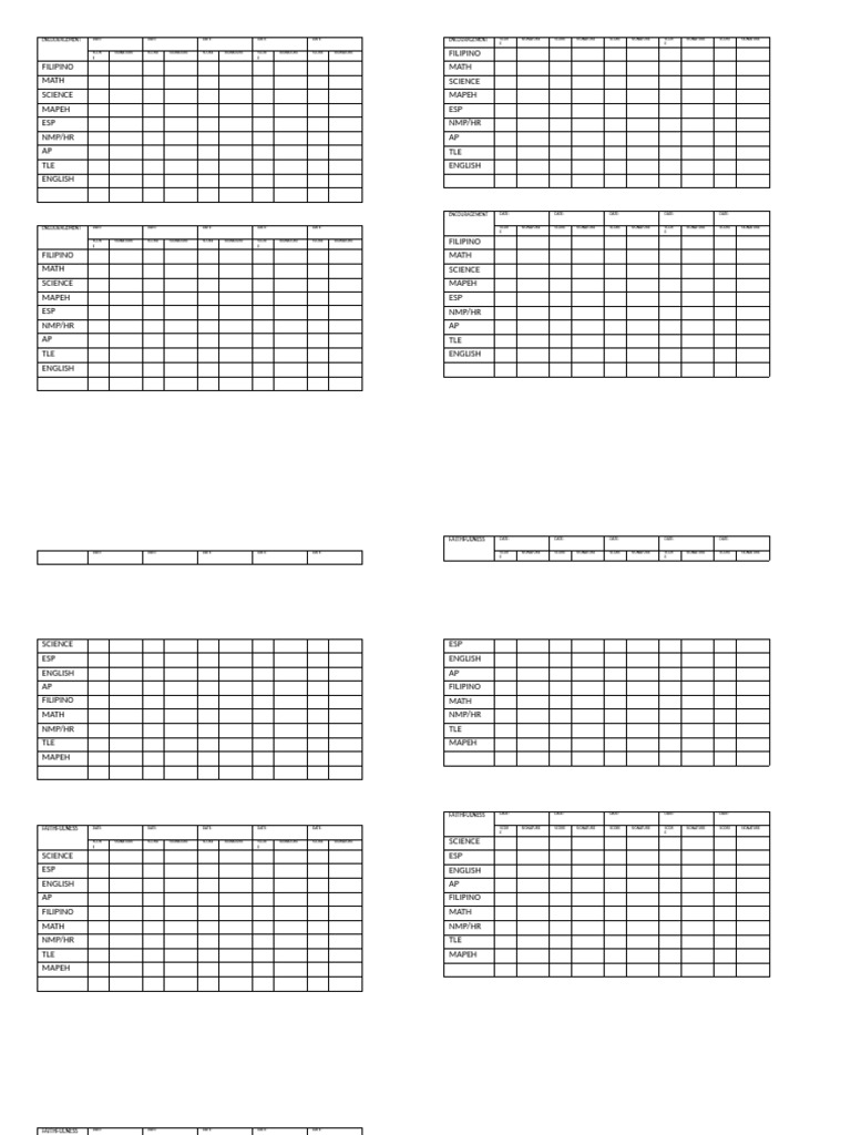 Cleanliness Template Sy 24-25 | PDF
