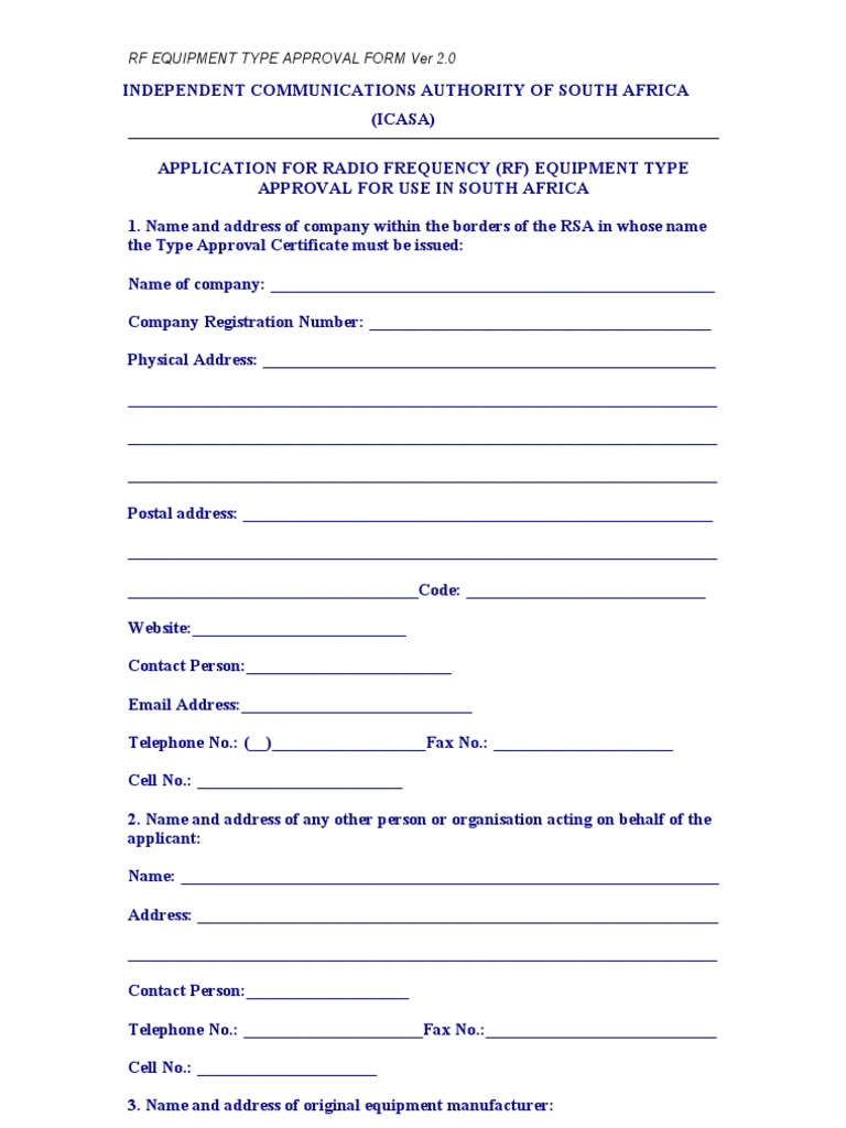 TA Application Form PDF Radio Wireless