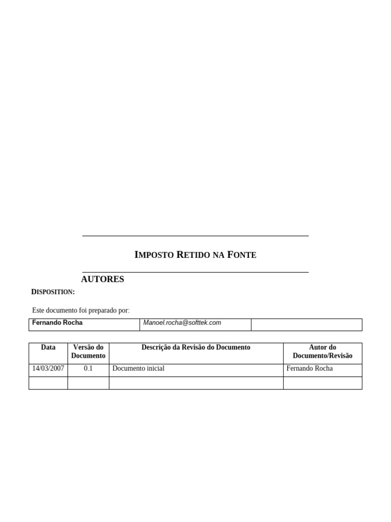 Parametrização do Imposto Retido na Fonte | PDF | Contabilidade | Impostos