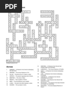 Legendary Pokemon Crossword (Answer Key)