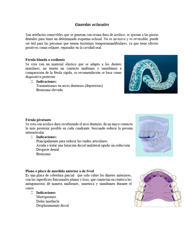 Guardas Oclusales | PDF | Diente | Boca
