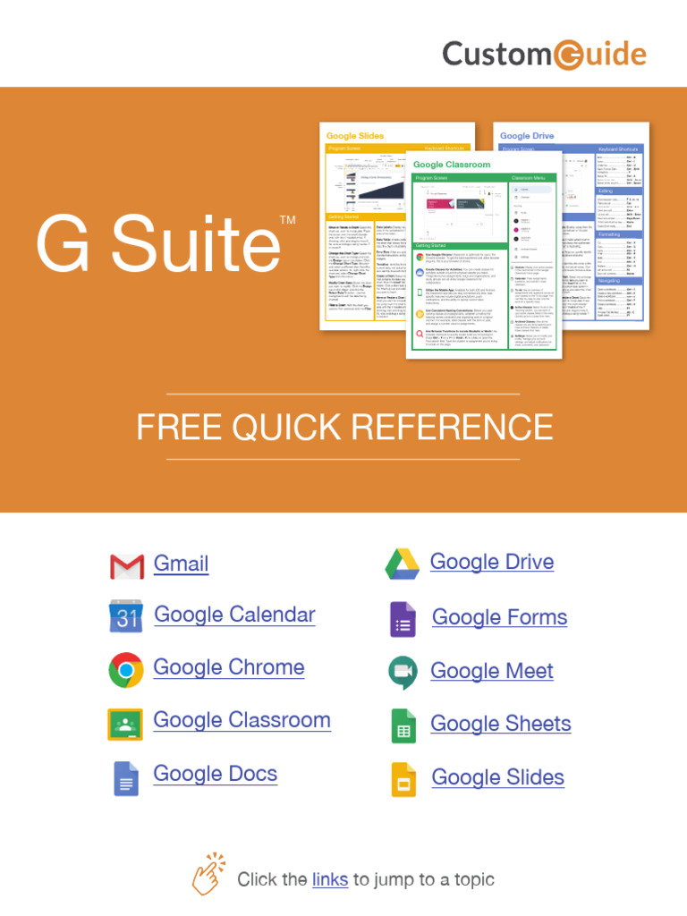G Suite Quick Reference | PDF | Gmail | Button (Computing)