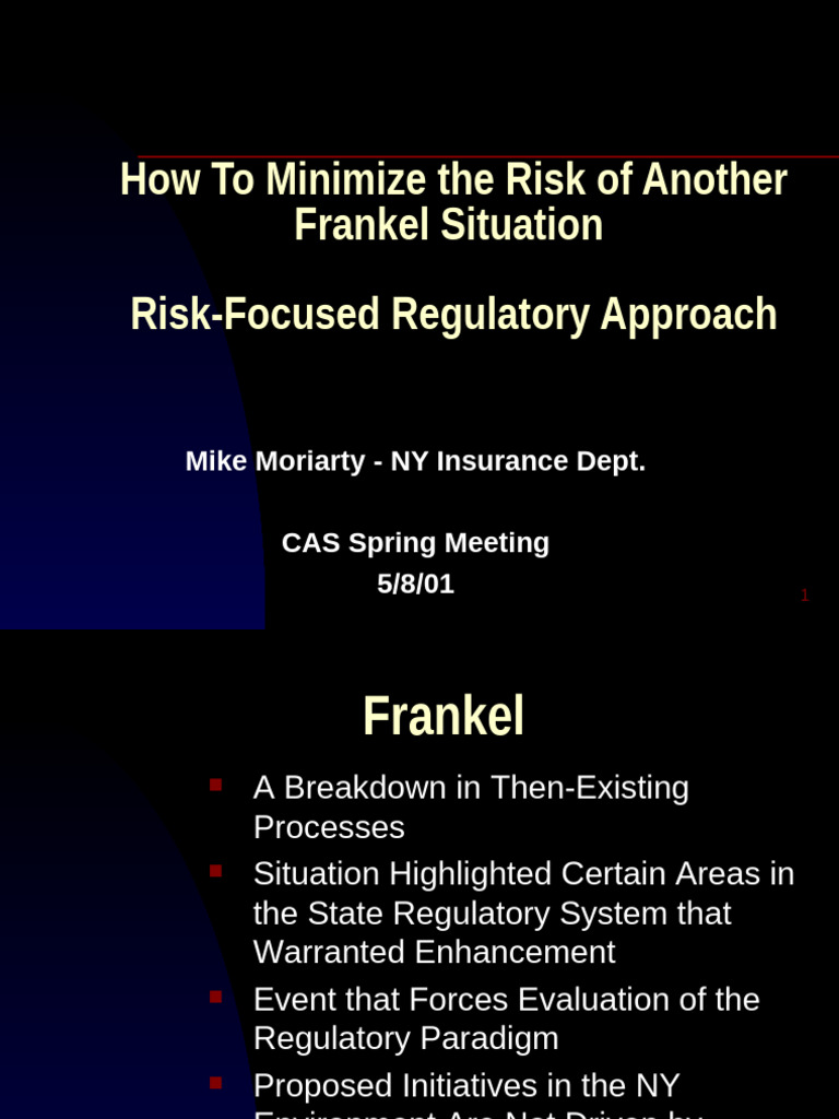 Minimizing Risks in Insurance Regulation | PDF | Risk | Insurance