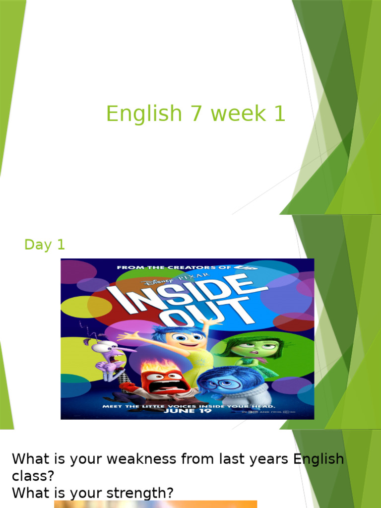 English 7 Week 1 | PDF | Poetry