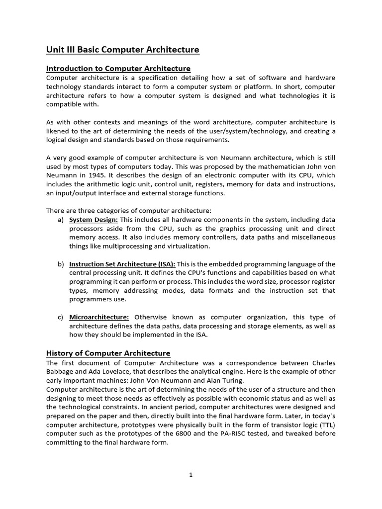 Unit iii computer architecture pdf computer data storage computer