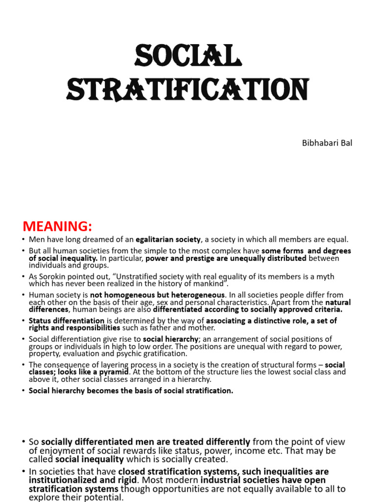 Understanding Social Stratification | PDF | Social Stratification | Caste