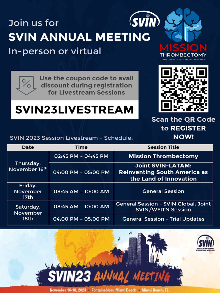 SVIN 2023 Livestream Schedule & Sessions | PDF | Interventional ...