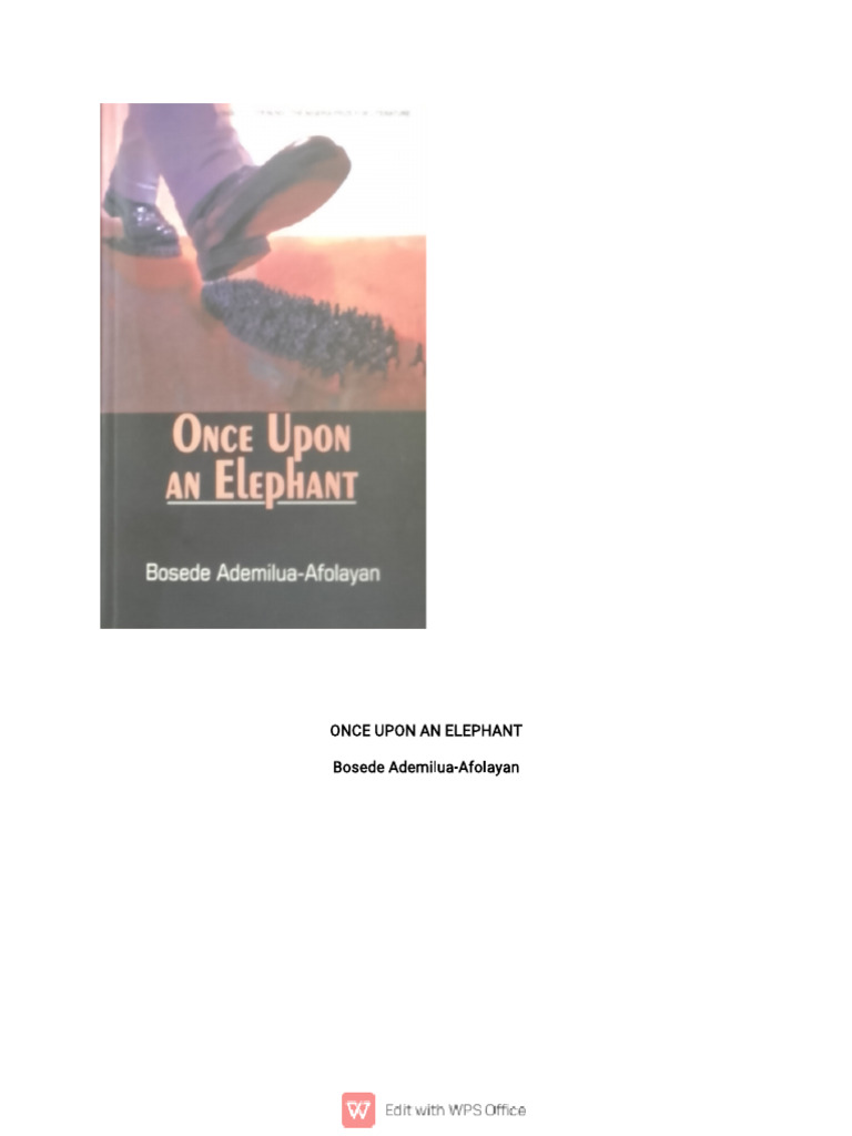 Once Upon An Elephant Book