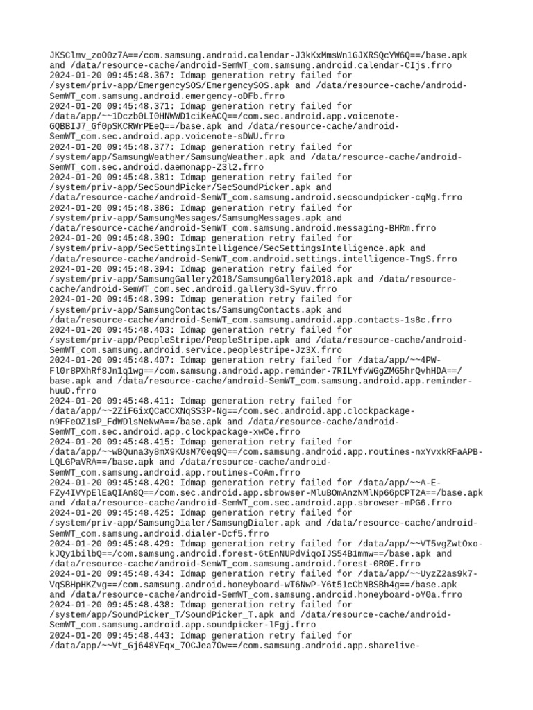 Samsung App Idmap Generation Failures | PDF | Mobile App | Android (Robot)