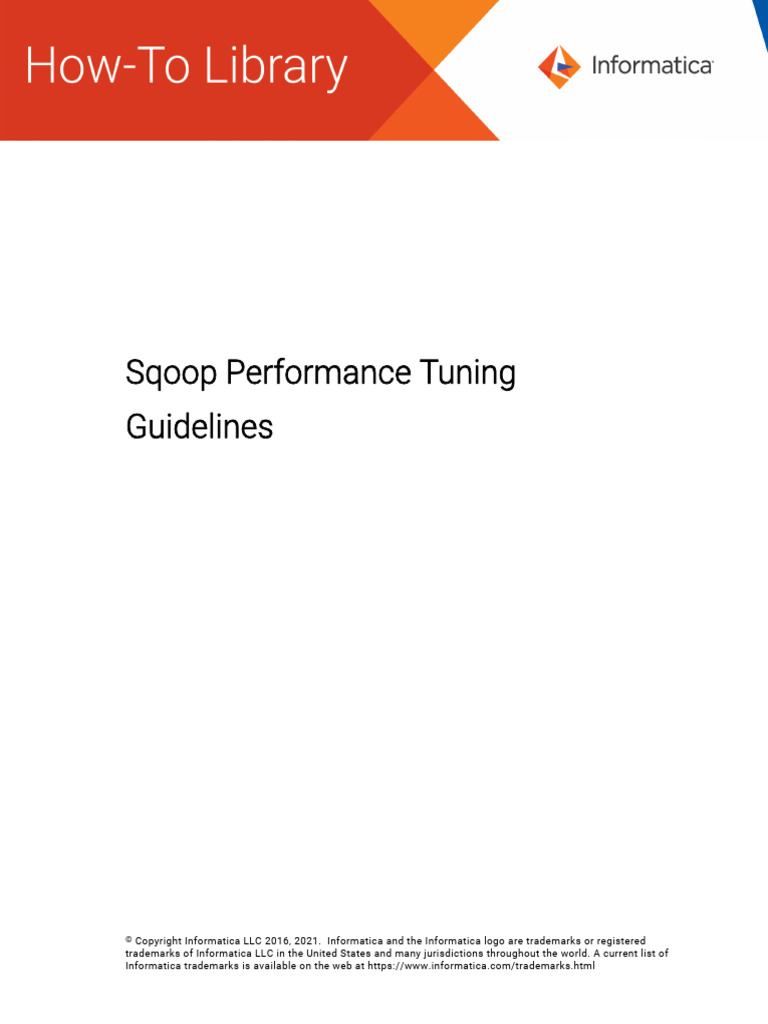 Sqoop Performance Tuning Guide | PDF | Databases | Data Management Software