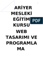 WEB Tasarımı Kursu Ve Programlama Kursu (ASP)