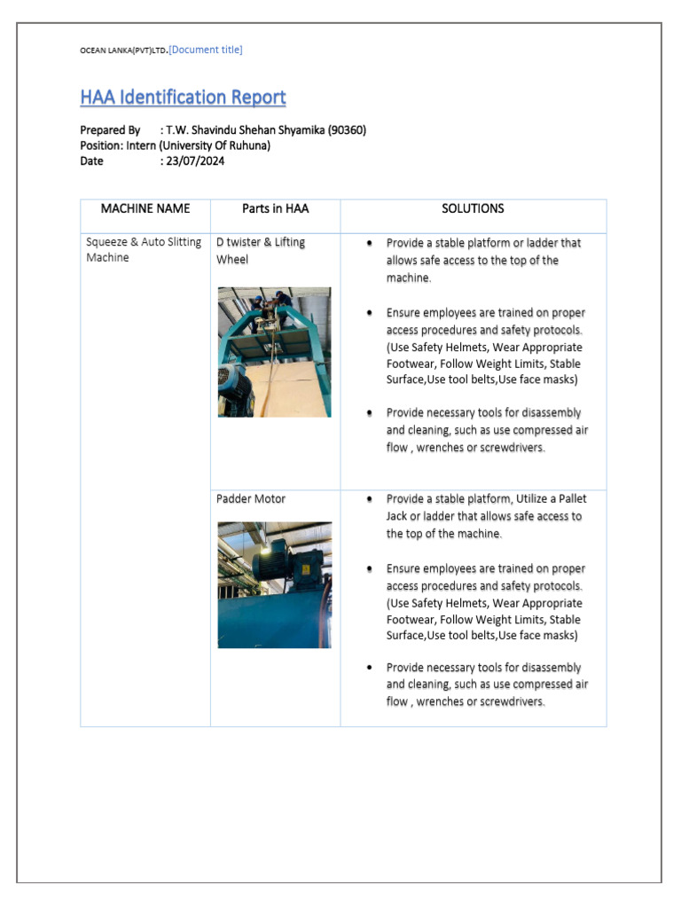 HAA Identification Report PDF | PDF | Manufactured Goods