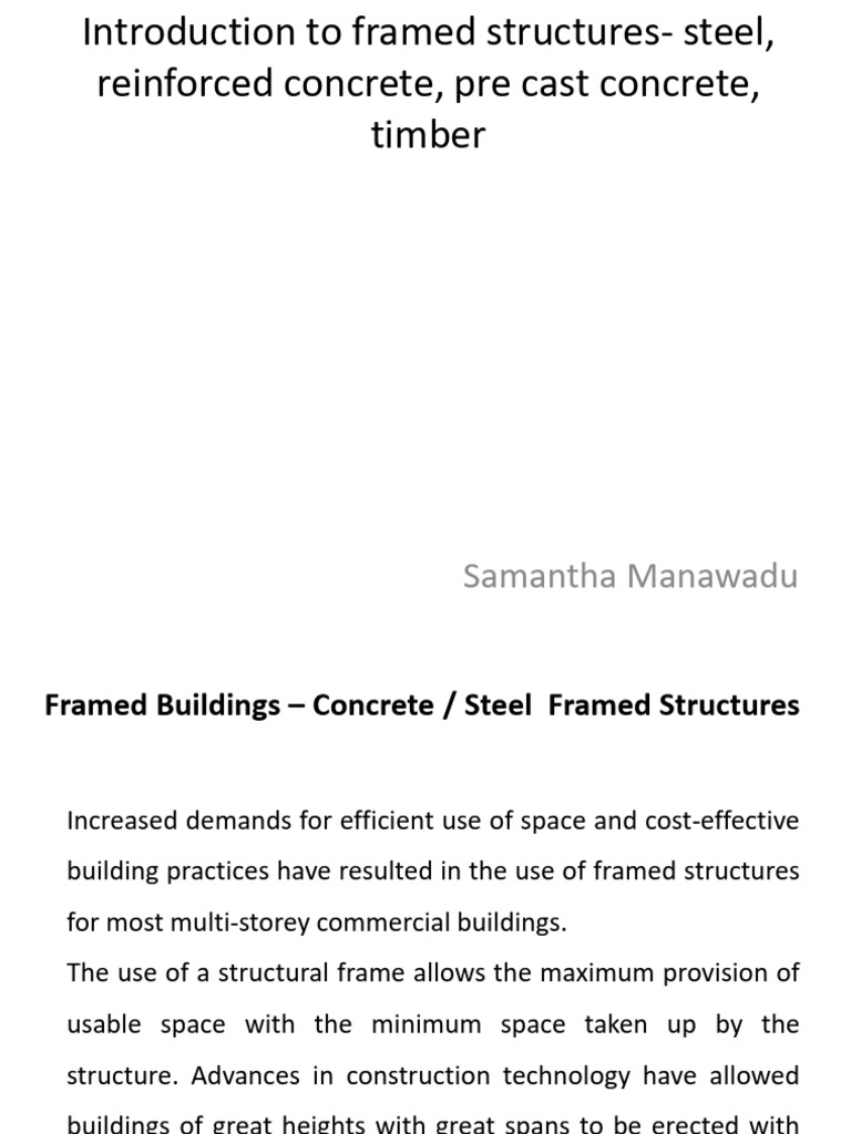 Unit 07 - Framed Structures | PDF | Rolling (Metalworking ...