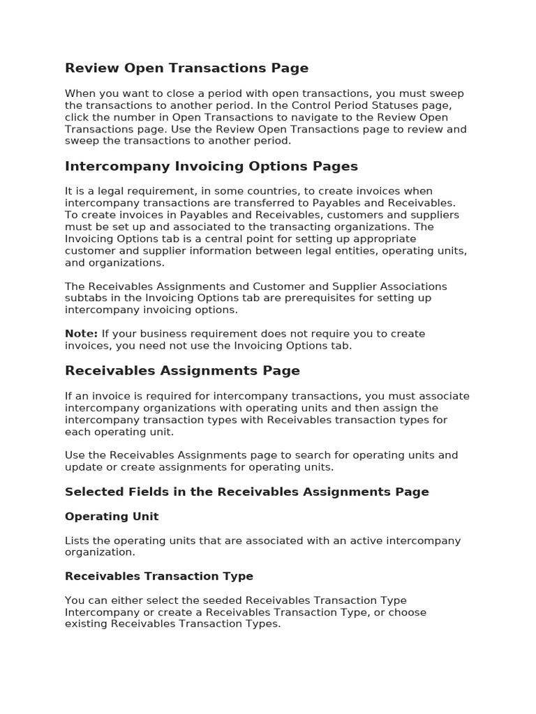 Review Open Transactions and Invoicing Options | PDF | Accounts Payable ...