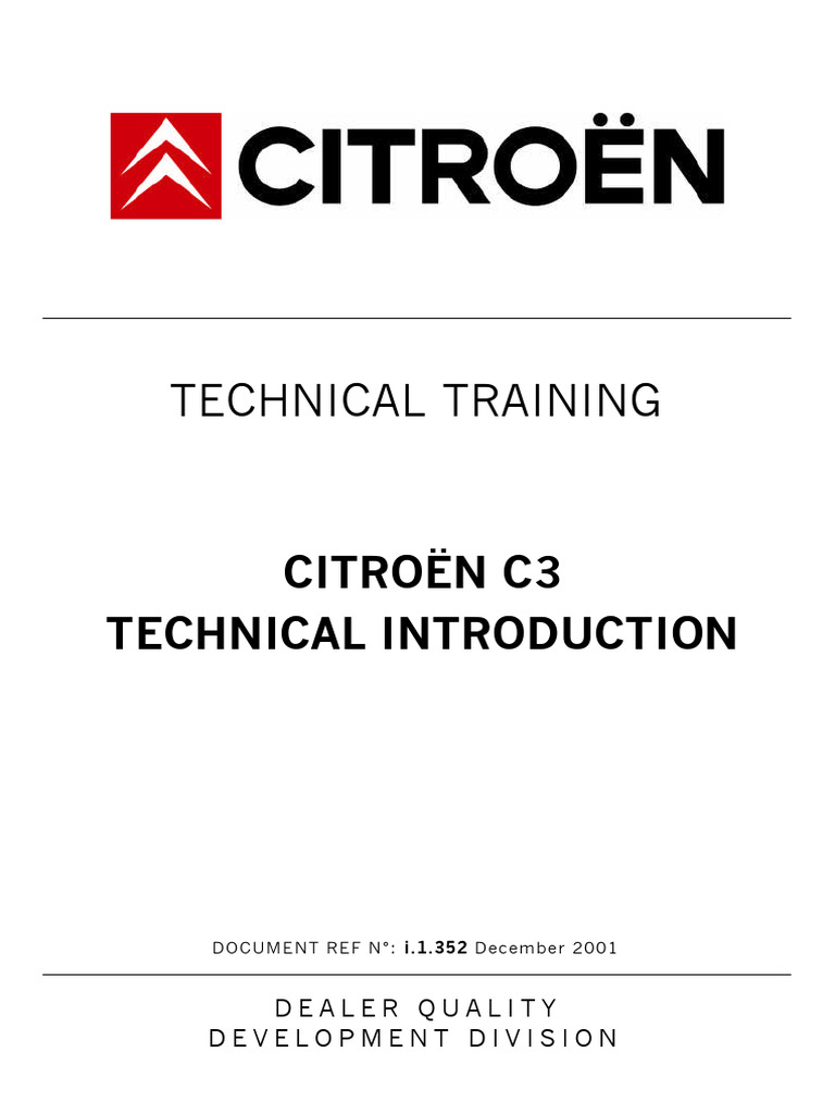 Citroën C3 Technical Training Guide | PDF | Computer Network | Multiplexing