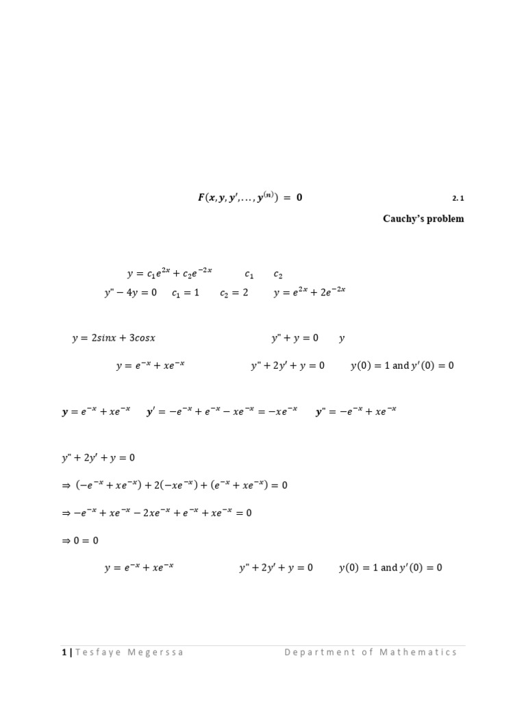 Chapter 2 | PDF | Ordinary Differential Equation | Equations