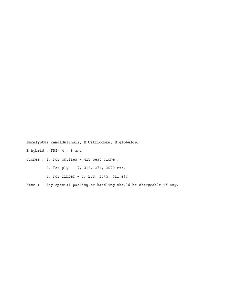 Clone Eucalyptus Plant Pdf Eucalyptus Trees